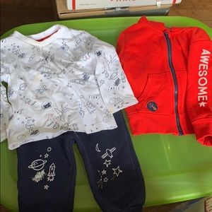 5 size 9-12 outfits.